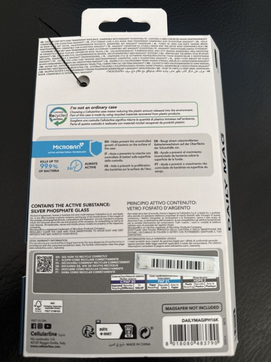 Apple Coques & Protection écran: Cellularline DAILY MAG iPhone 16 Hülle neu – Neuf avec emballage d'origine à Thun par Sarica1 1