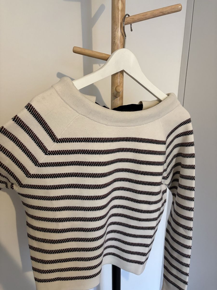 Maje Pullover & Sweatshirts: Maje Pullover gestreift Groesse 1/S mit Schleife neu – Gebraucht aus Genève von ane_dr7w 1