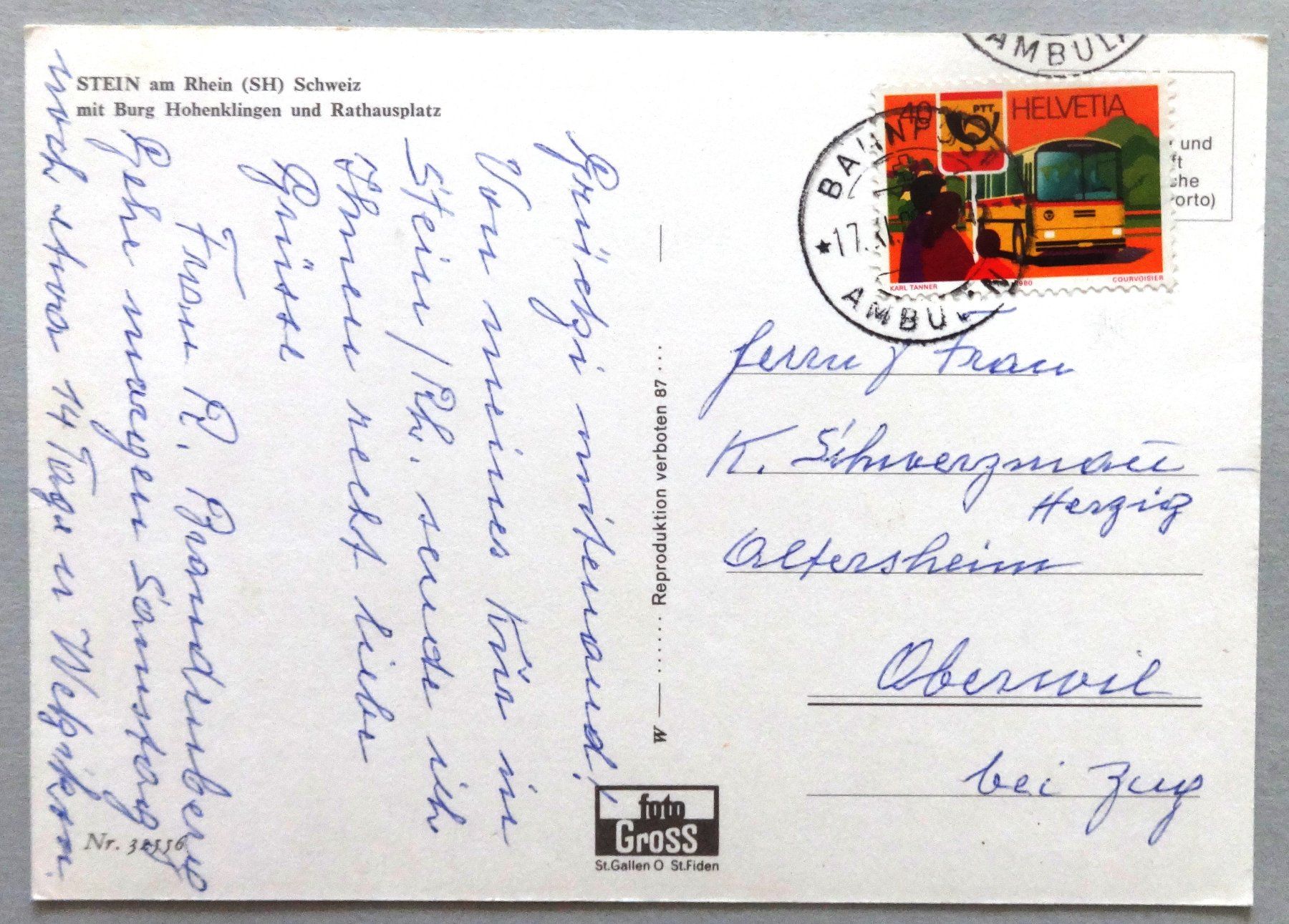 Cartoline postali: Stein am Rhein – Difettoso da Fétigny venduto da Billy2miny 1