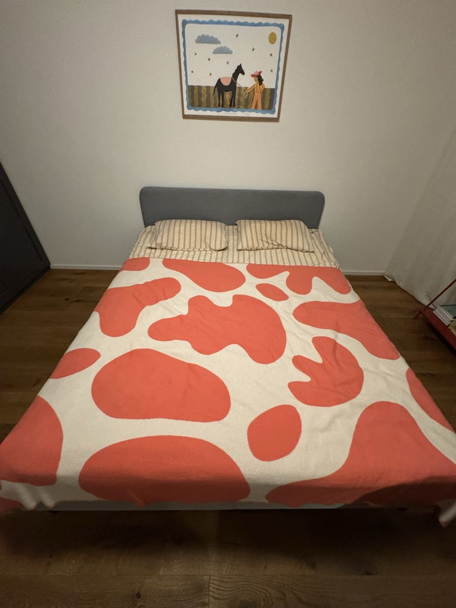 Ikea Letti: Bed frame grey good condition size 160cm x 200cm – Usato da Basel venduto da inn_cb26