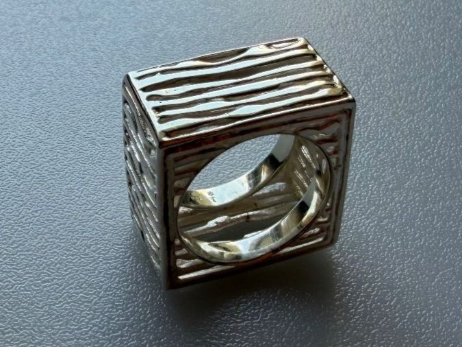 Bagues: Ring Quadratisch 925 Silber Grösse – D'occasion à St. Gallen par galluswatches