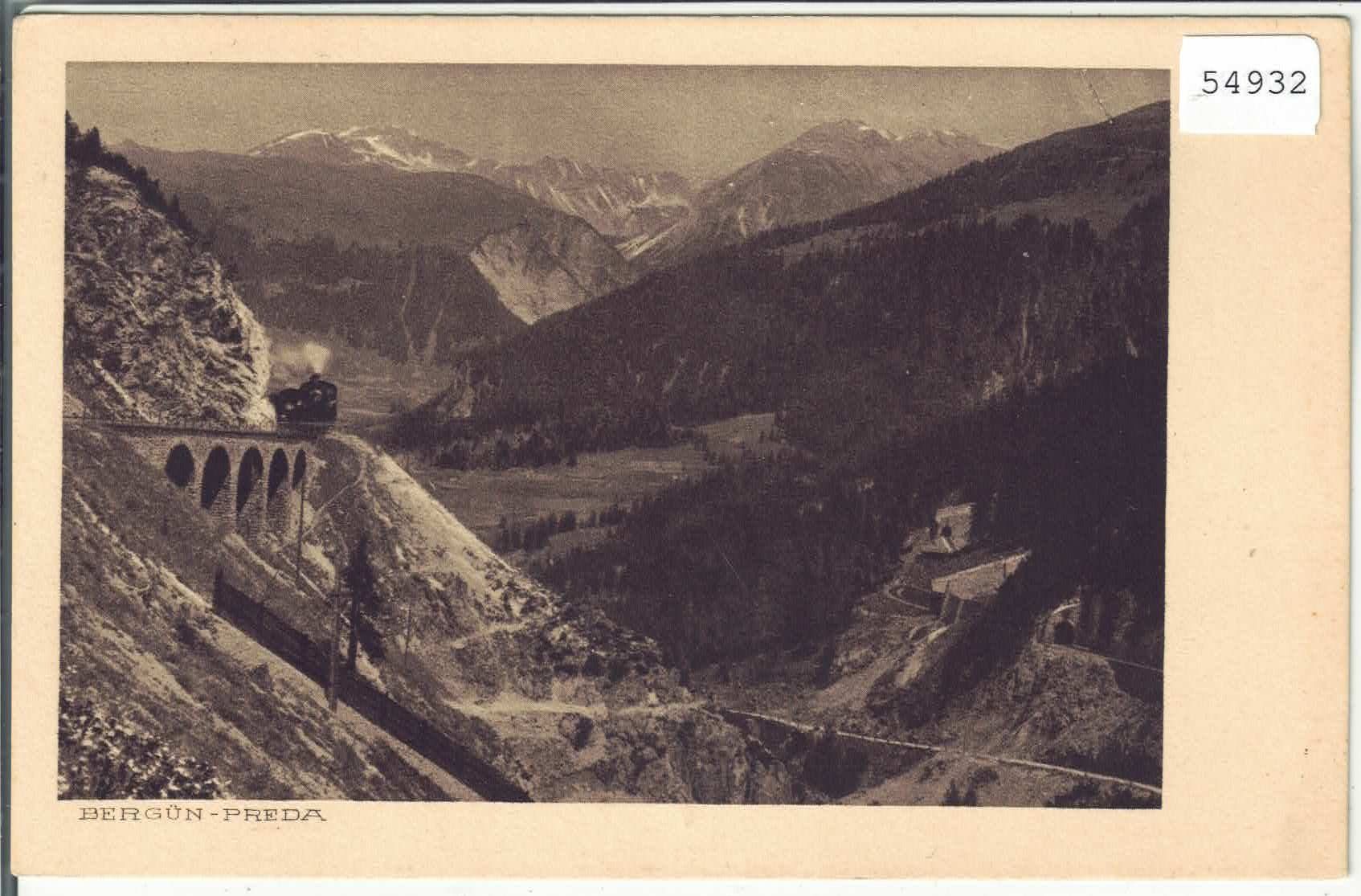 Cartoline postali: Bergün-Preda - Dampfzug der Rhätische Bahn – Usato da Ettingen venduto da Kartenplanet