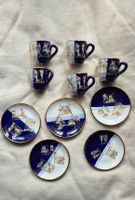 🚩🇬🇷 VINTAGE-10 Teiliges vergoldetes Kaffeetassenset