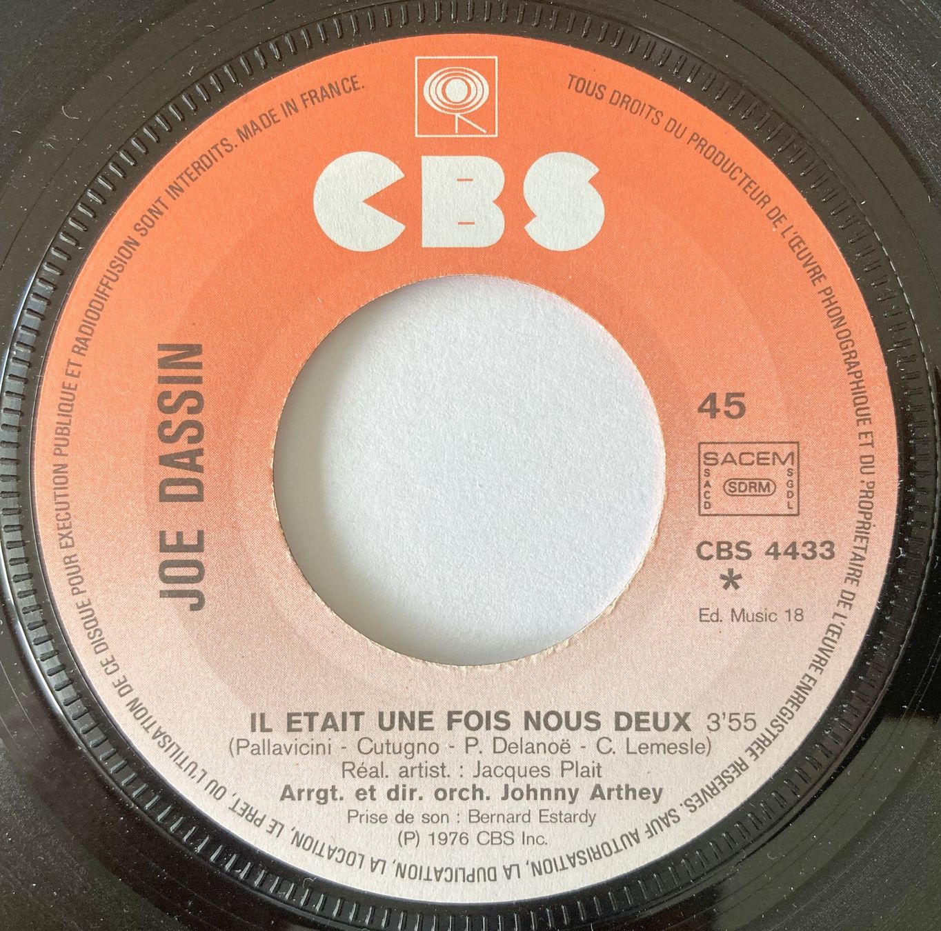 Schallplatten: JOE DASSIN - IL ETAIT UNE FOIS NOUS DEUX – Gebraucht aus Bottens von hotter-than-hell 2