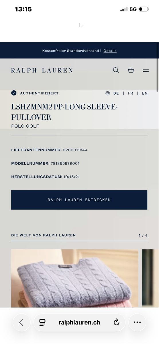 Ralph Lauren Maglioni & Felpe: Polo Golf Ralph Lauren Pulli Gr. M - Top Zustand! QR code – Nuovo (secondo la descrizione) da Wetzikon ZH venduto da Jan_wojt 6