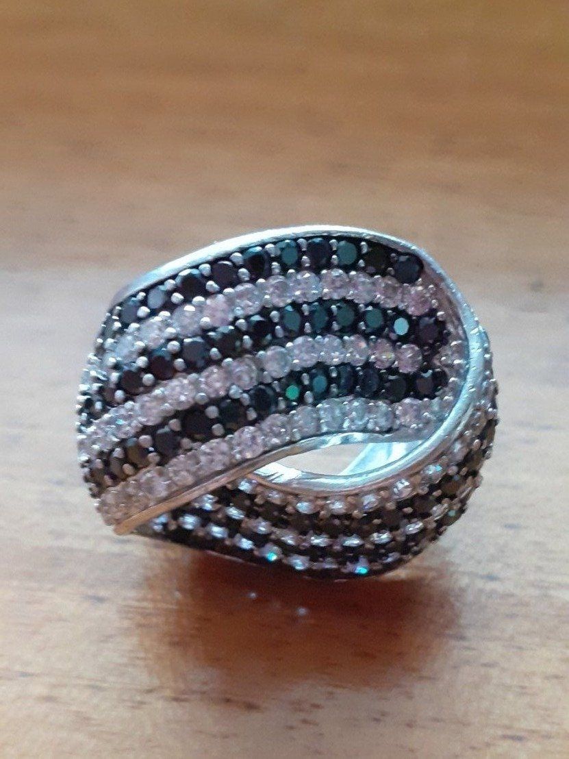 Anelli: Ring Silber Bergkristall & Onyx – Usato da Mörschwil venduto da wunderkiste44 5