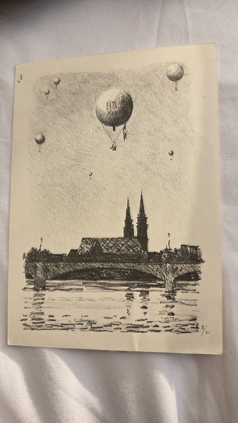 Tutti i francobolli: 1957 Ballonflug 2000 Jahre Basel – Usato da Arni AG venduto da Moth68 1