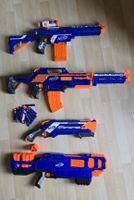 Nerf Set 4 Blaster, Magazine u. Pfeile