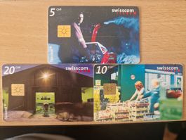 Swisscom Taxcards 3er Set. Serie 2000.