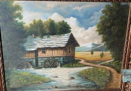 Nikola Simić Mühle/Wald Öl/Leinwand 76 x 96 cm