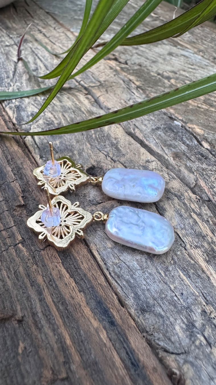 Orecchini pendenti & Orecchini a lobo: Wunderschön: Perlmutt-Ohrhänger vergoldet! – Nuovo e nell'imballaggio originale da Rombach venduto da Ivreajewels 2
