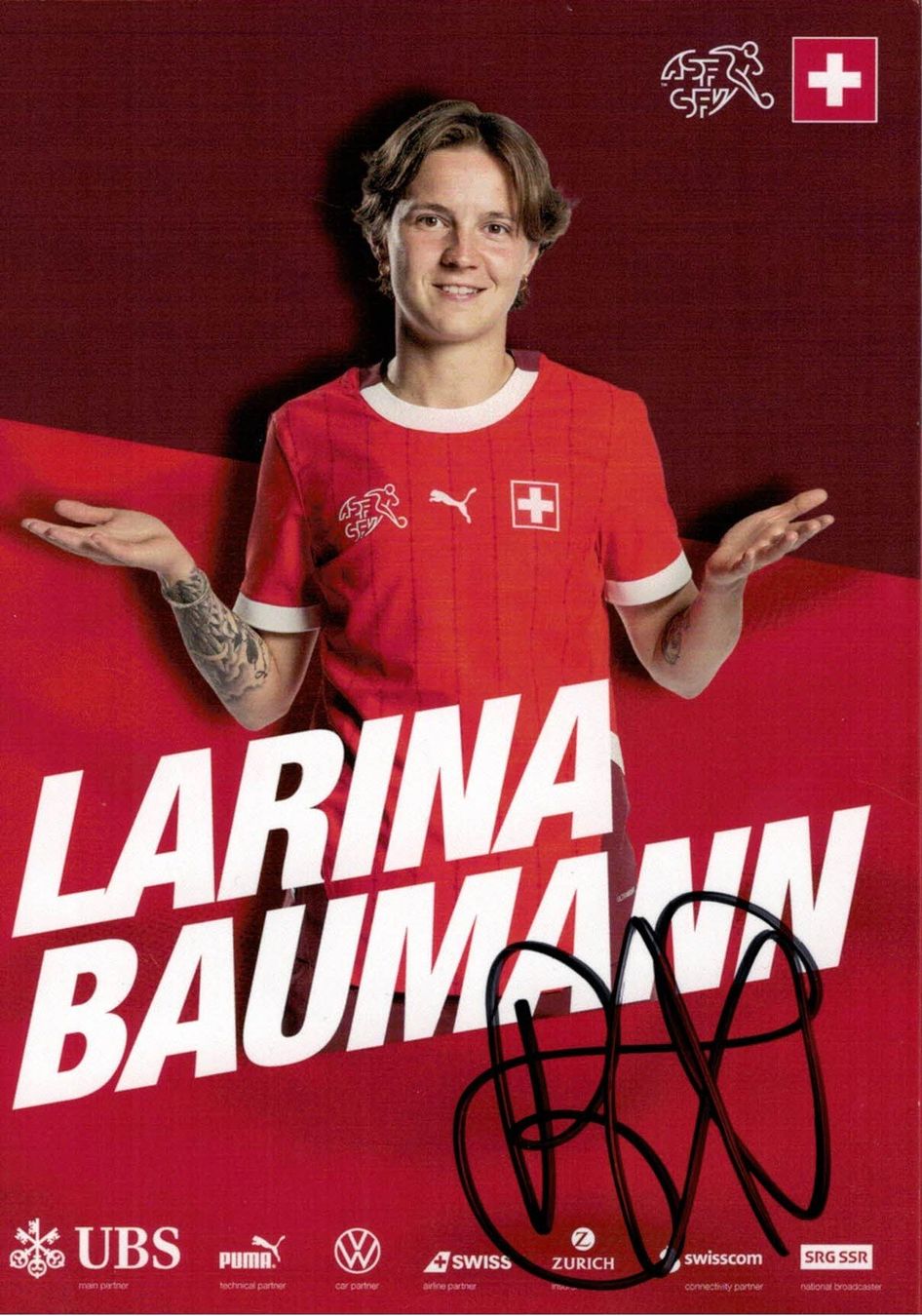 Autografi: Larina Baumann Autogramm original handsigniert Schweiz 2025 – Nuovo (secondo la descrizione) da Thalwil venduto da JogaB0nito