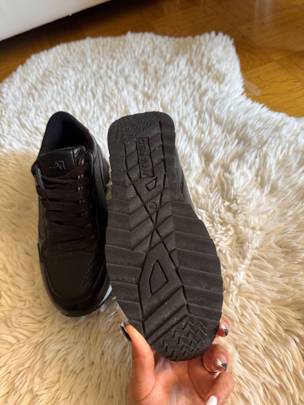 Anna Field Scarpe da donna: 👟 Schwarze Sneaker mit Strukturdetails – Grösse 36 👟 – Nuovo (secondo la descrizione) da Künten venduto da bel_6wn2 2