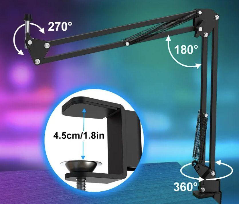 Microfoni: USB Studio-Kondensatormikrofon Set mit Boom Arm – Nuovo e nell'imballaggio originale da Châtelaine venduto da topshop.switzerland 2