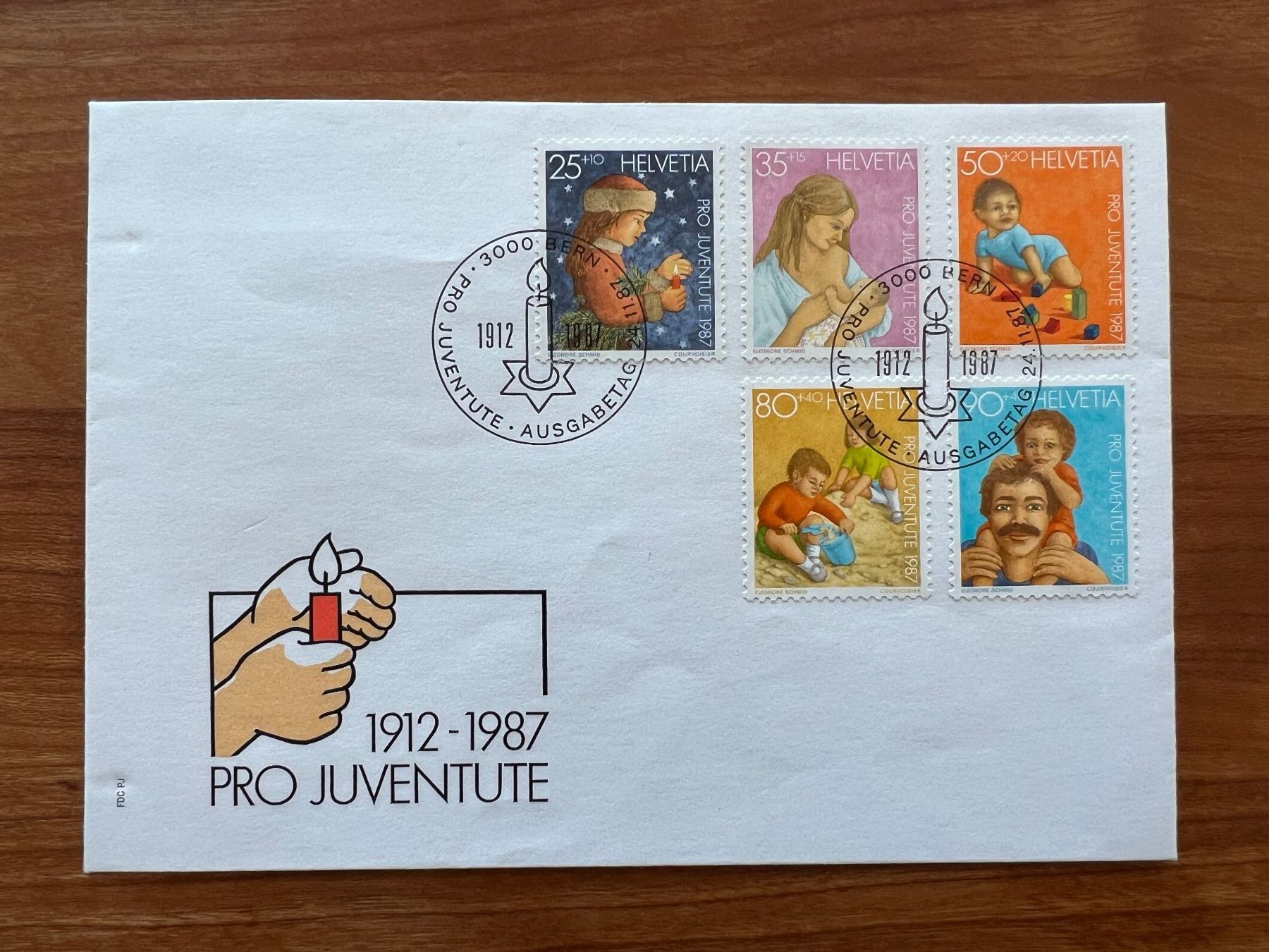 Alle Briefmarken: Pro Juventute FDC 1987  gest.(E1596) – Gebraucht aus Hinwil von Sidi4