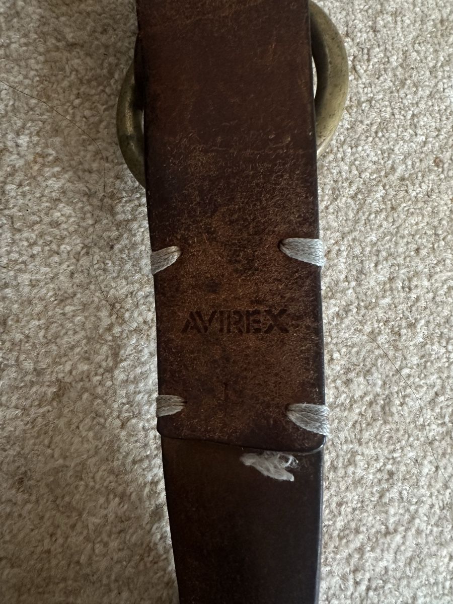 Cinture: Avirex Brown Leather Belt With Circle Buckle – Usato da Blonay venduto da sae_6sgw 1