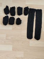 8 Paar schwarze Damen Kniestrümpfe