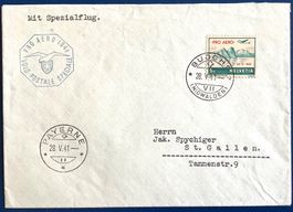 1941 Flugpost - Pro Aero / Buochs - Payerne