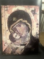 Ikone -Kunstdruck Maria mit Kind 39x30cm