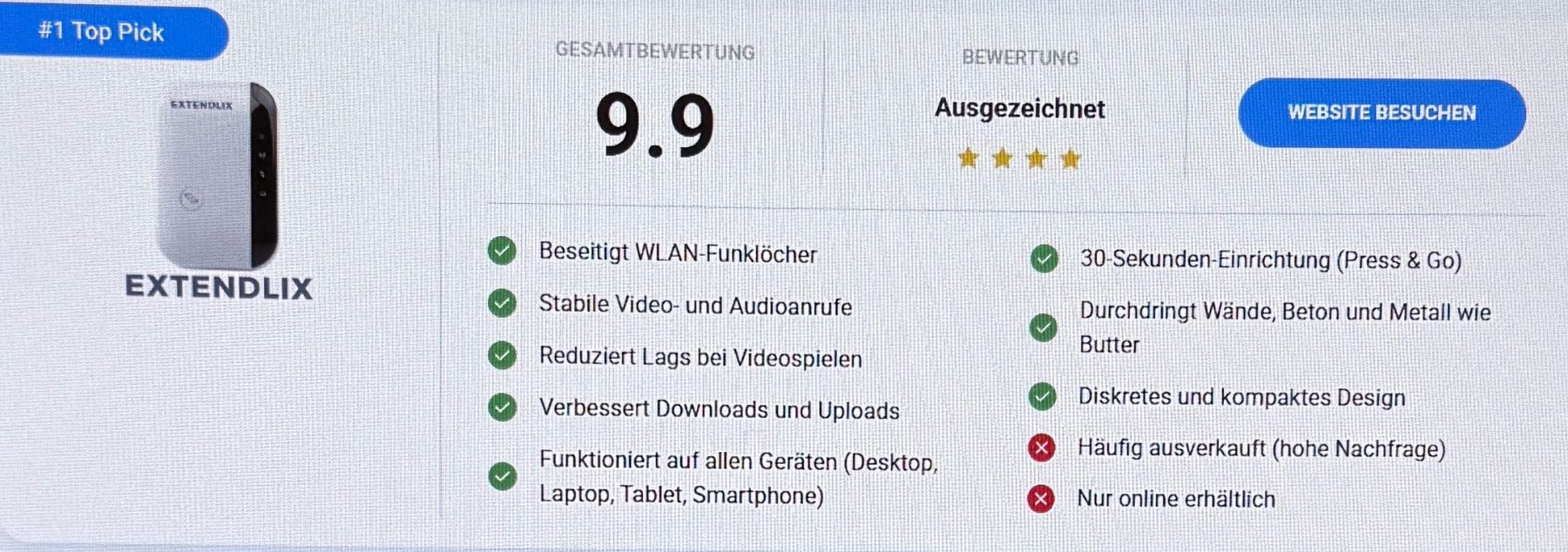 Verstärker: WLAN-Verstärker EXTENDLIX – Neu (gemäss Beschreibung) aus Bremgarten b. Bern von Regent2000 3