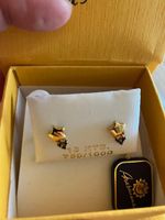 GOLD Ohrringe aus 18kt/750 Gold mit Saphiren