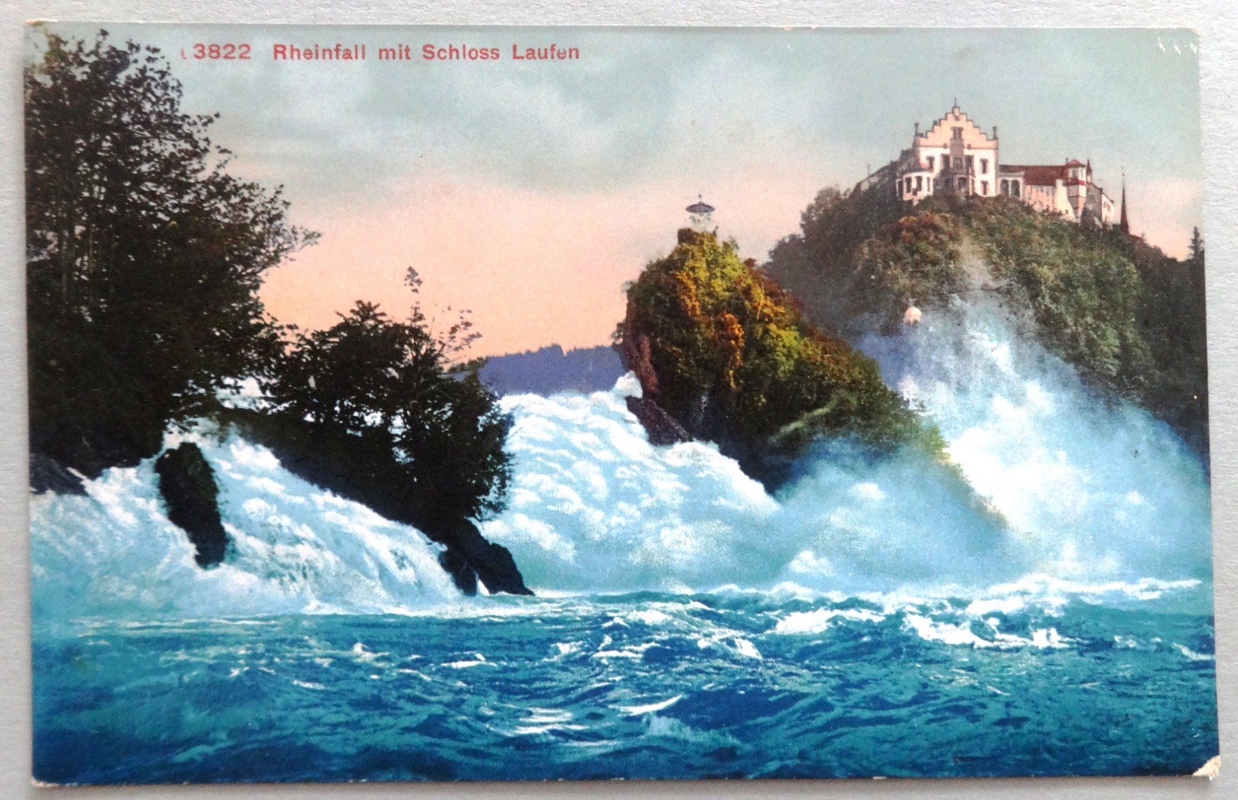 Ansichtskarten: Rheinfall mit Schloss Laufen – Gebraucht aus Fétigny von Billy2miny