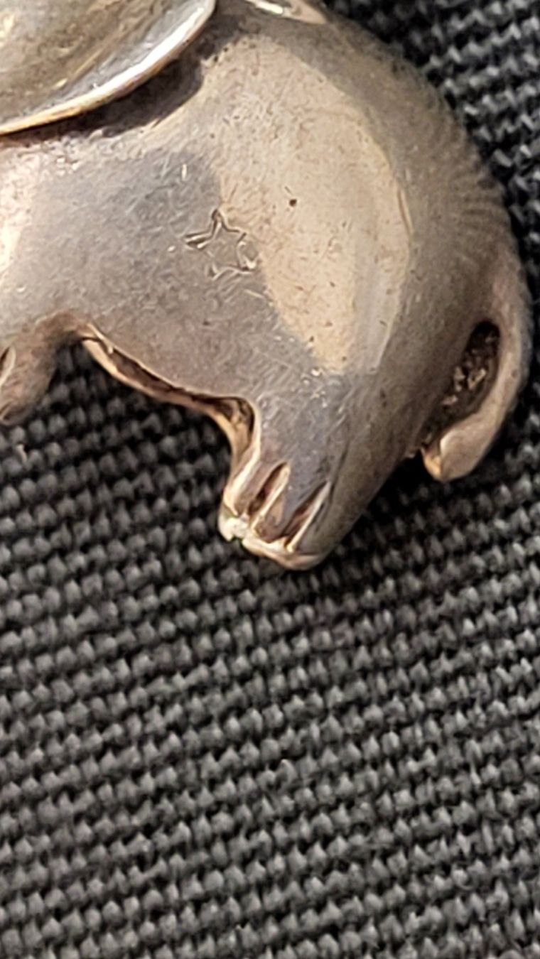 Catenine: Granat-Kette mit Silber-Teilen und Elefant – Usato da Basel venduto da spinne02 5