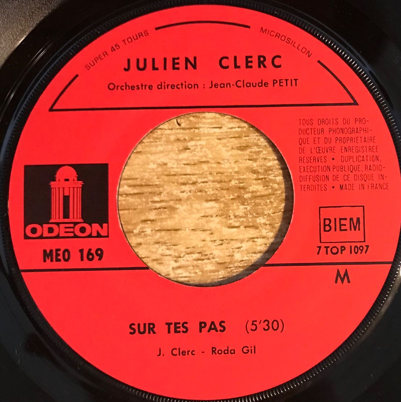 Vinyles: JULIEN CLERC - SUR TES PAS – D'occasion à Bussigny par vinyl-pas-cher 2
