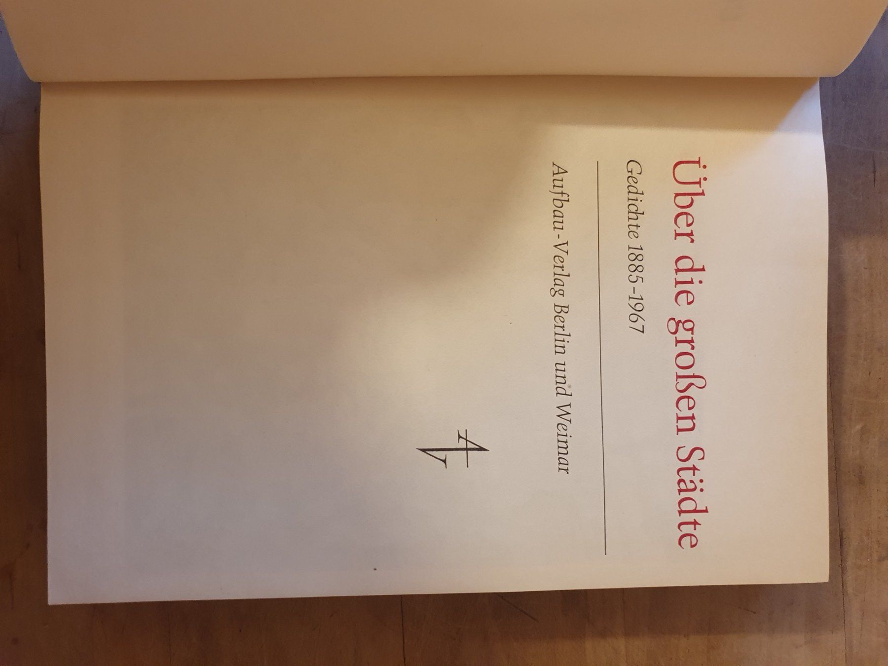 Livres: Über die grossen Städte Aufbau – D'occasion à Zürich par loosebone 1