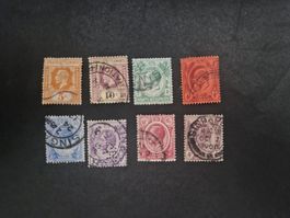 7 seltene Straits Settlements Briefmarken Jahrgang 1900er