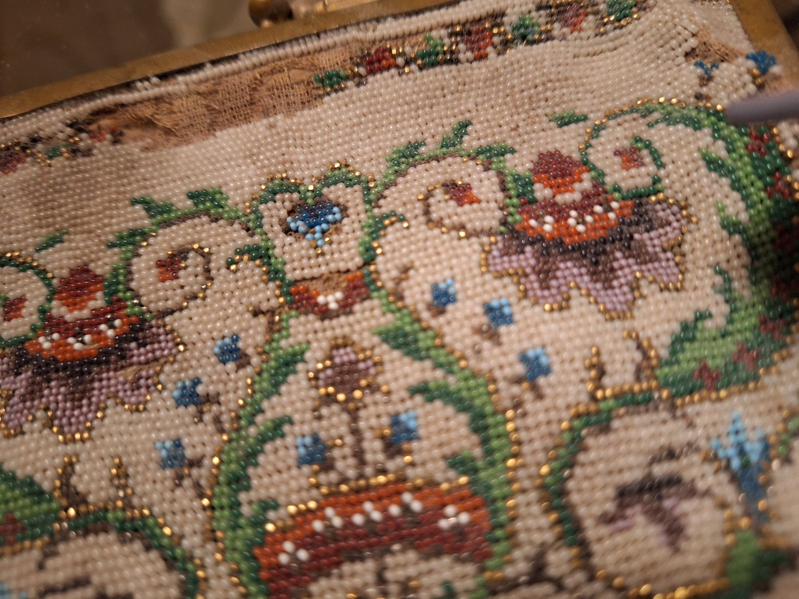 Borse da donna: Antike Perlen Tasche Handmade von ca. 1890 – Usato da Rheinfelden venduto da Cleopatra2000 1