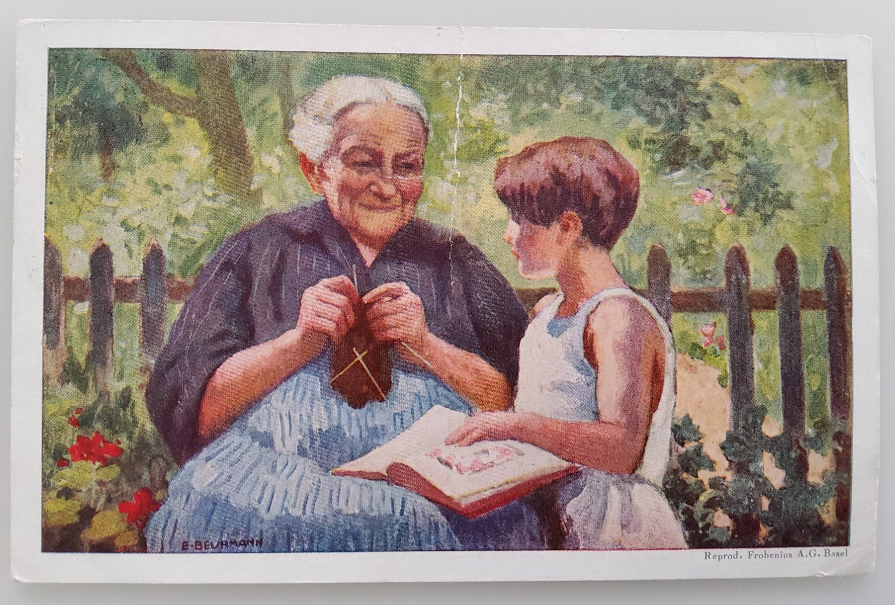 Tutti i francobolli: Bundesfeierpostkarte Nr.47 - 1928 - Grossmutter mit Mädchen – Usato da Buchrain venduto da mue_kru