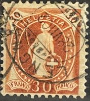 Znr 68.E.a Sehr Seltene Nuance Vollstempel Lengnau 28.VII.02