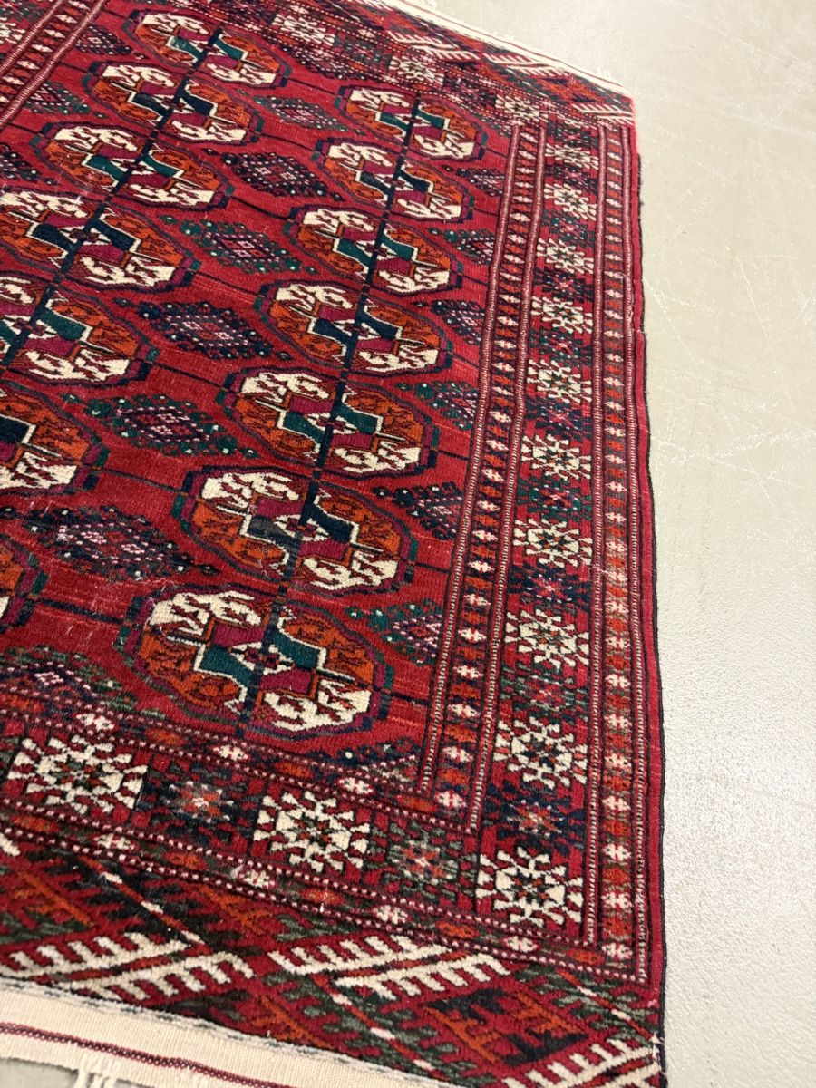 Tappeti: Orientteppich rot mit geometrischem Muster gebraucht – Usato da Strengelbach venduto da RaenAntikDesign 3