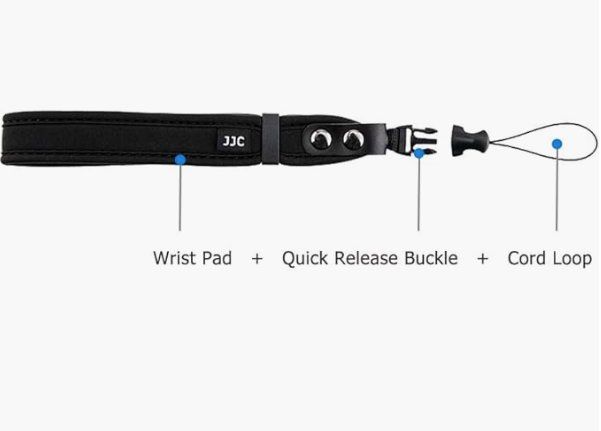 Supporti a parete: JJC Neoprene Camera Wrist Strap Quick Release DSLR – Nuovo e nell'imballaggio originale da Châtelaine venduto da topshop.switzerland 5