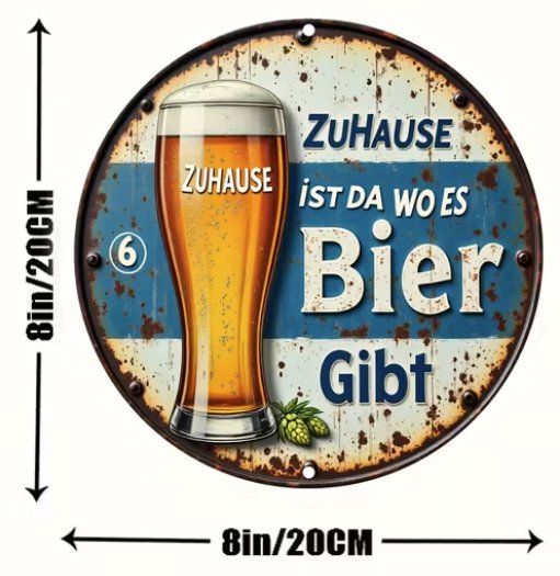 Schilder: Schild "Zuhause ist da wo es Bier gibt" – Neu und originalverpackt aus Gerlafingen von Tsuru 1