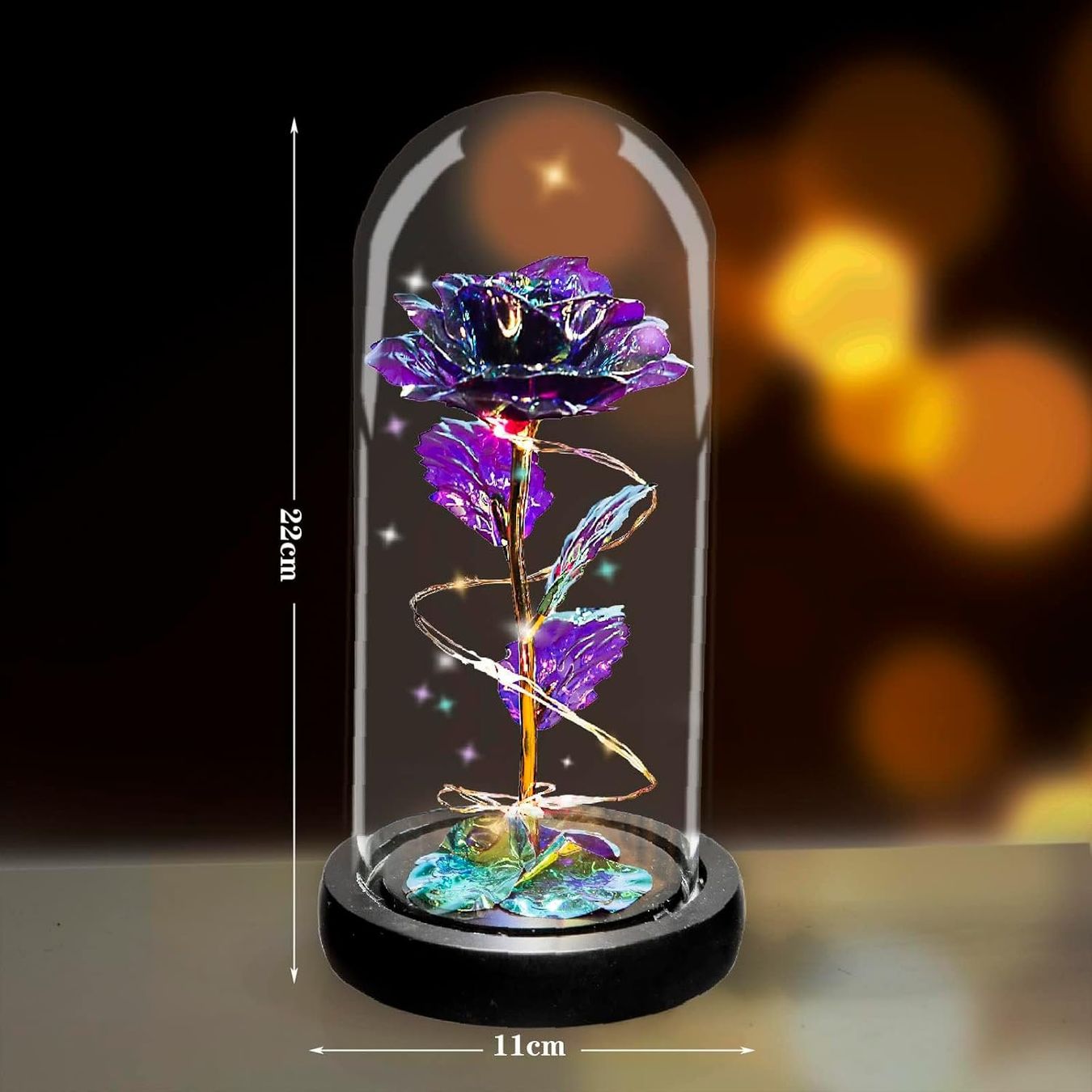 Lichterketten & Leisten: Infinity Rose in Glaskuppel, LED-Lichterkette – Neu und originalverpackt aus Nuglar von SaleRitter 4