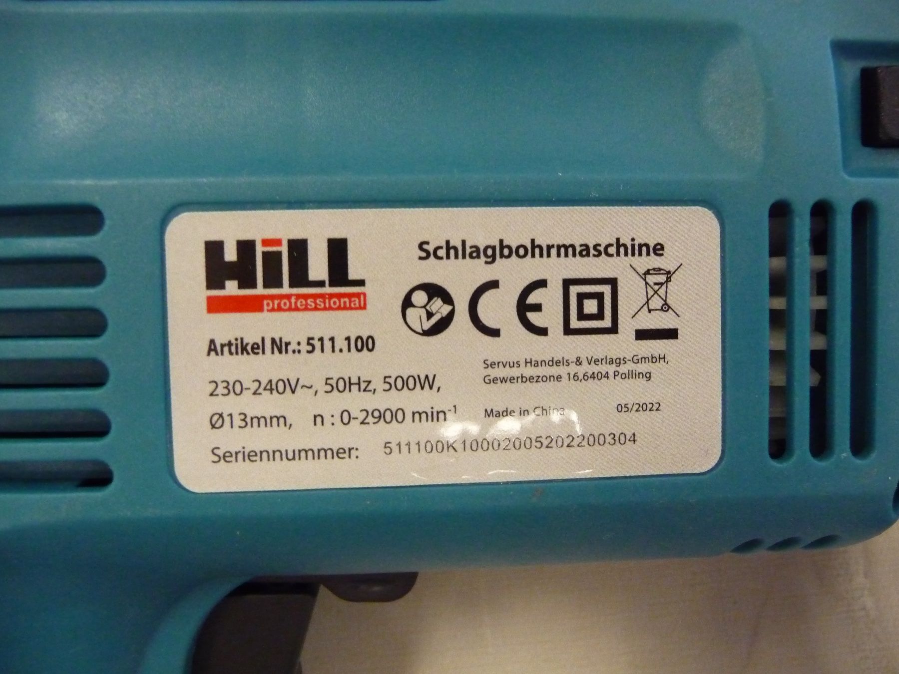 Hill Trapani: Schlagbohrmaschine Hill – Usato da Rafz venduto da Powacaddy 2