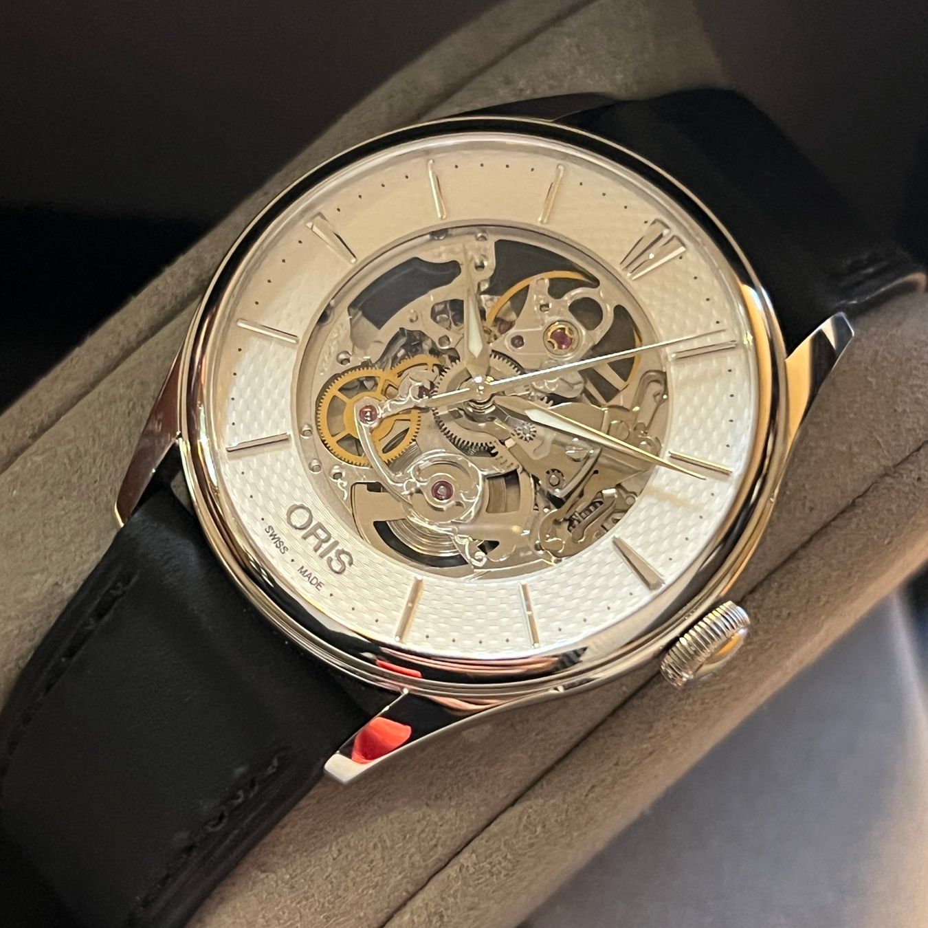 Oris Orologi: Oris Artelier Skeleton Automatic Silver Dial Full Set – Usato da Carouge GE venduto da Watchaser 8