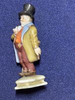 Antike Porzellan Figur, Gentleman mit Zylinder, Top!
