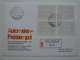 ATM 1976 ++ FDC Serie ATM A1-A4 - 9.8.1976