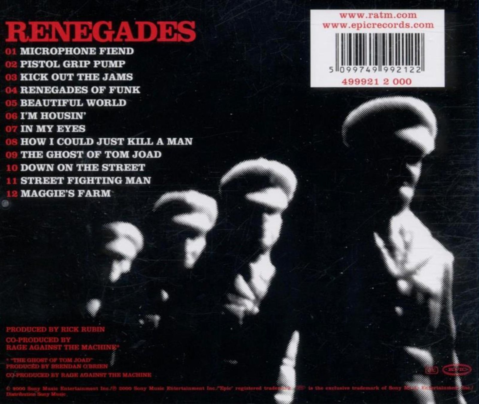 CD: Rage Against The Machine - Renegades - Cover Versions – Usato da Brunnen venduto da Barfly5 1