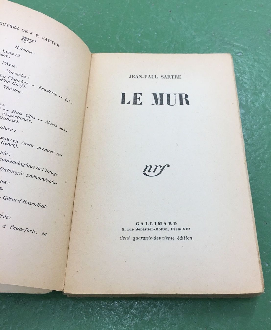 Libri: Jean-Paul Sartre: Le Mur – Usato da Basel venduto da Ostschweiz06 1