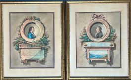 GRAVURES PORTRAITS DE M.G.PACCARD ET J.BALMAT PAR L.A.BACLER