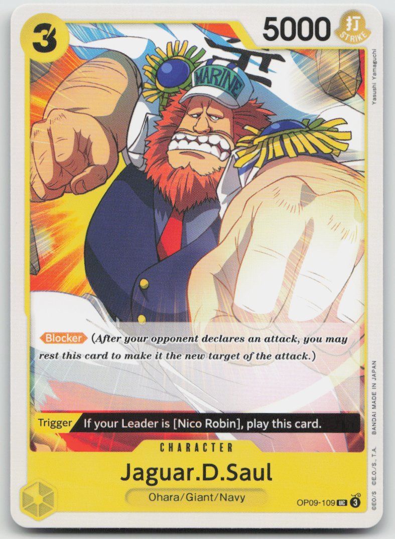 Bandai Carte collezionabili: One Piece Jaguar.D.Saul OP09-109 UC – Usato da Lugano venduto da VlaseCard
