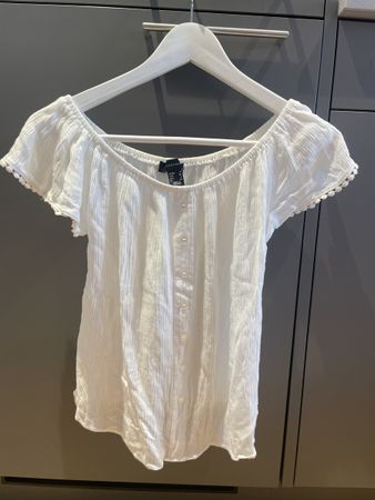 Weisses off-shoulder Top, Gr. 36