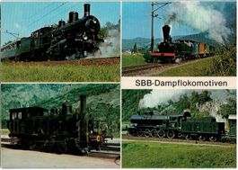 SBB Dampflokomotiven - Mehrbilderkarte