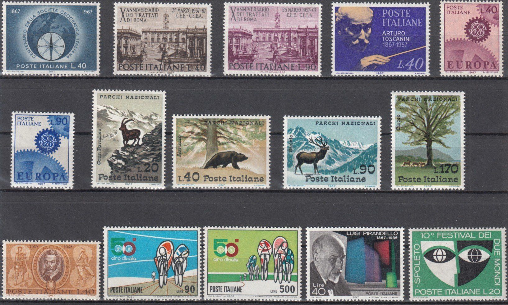 Alle Briefmarken: Italien 1967 postfrisch – Gebraucht aus Bürglen TG von StampGraf 1