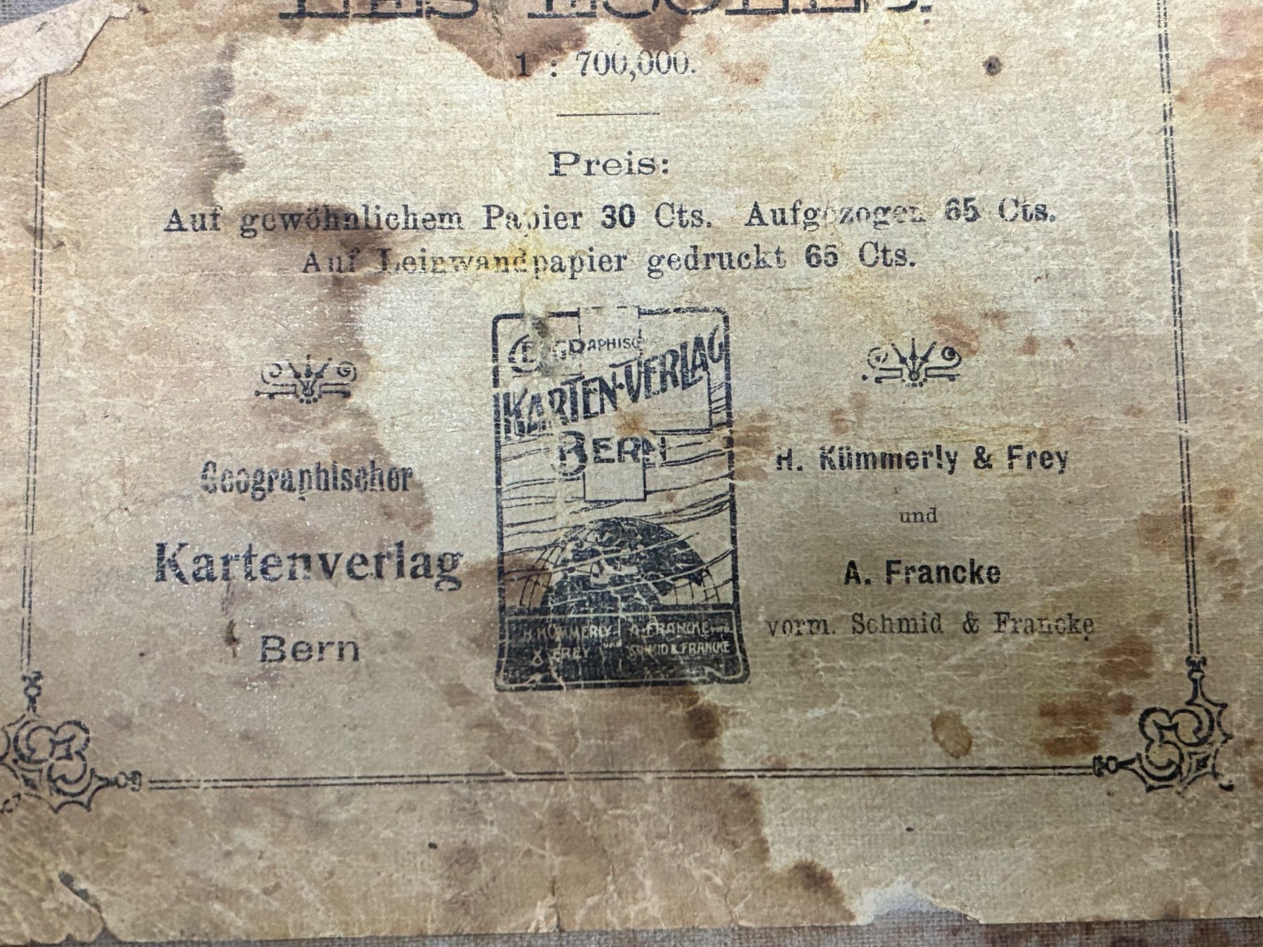 Cartine & Atlanti: Karte der Schweiz antik – Usato da Horw venduto da adler65 1