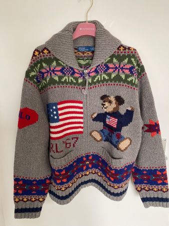 Ralph Lauren Polo Bär Strickjacke Cardigan